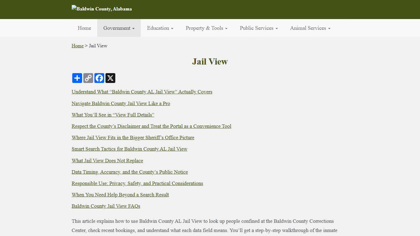 Baldwin County Jail View